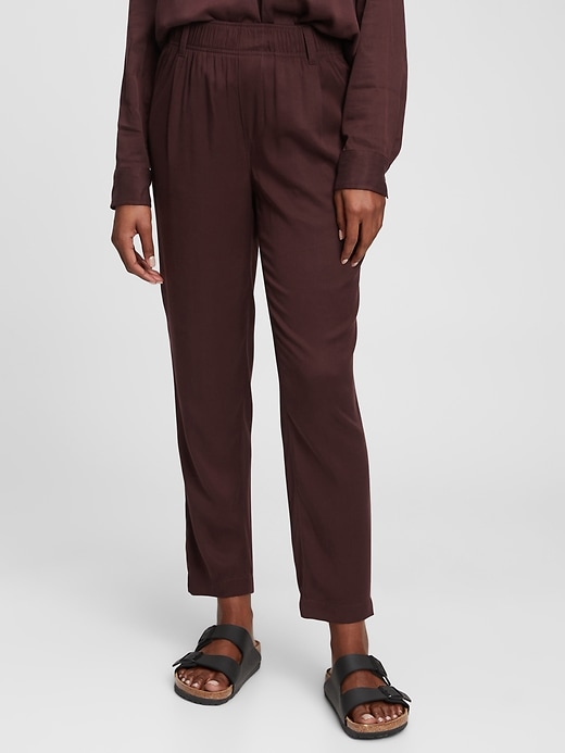 Image number 2 showing, High Rise Cropped Pull-On Pants