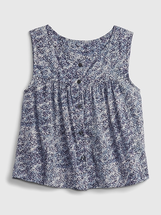 Sleeveless Button-Front Top