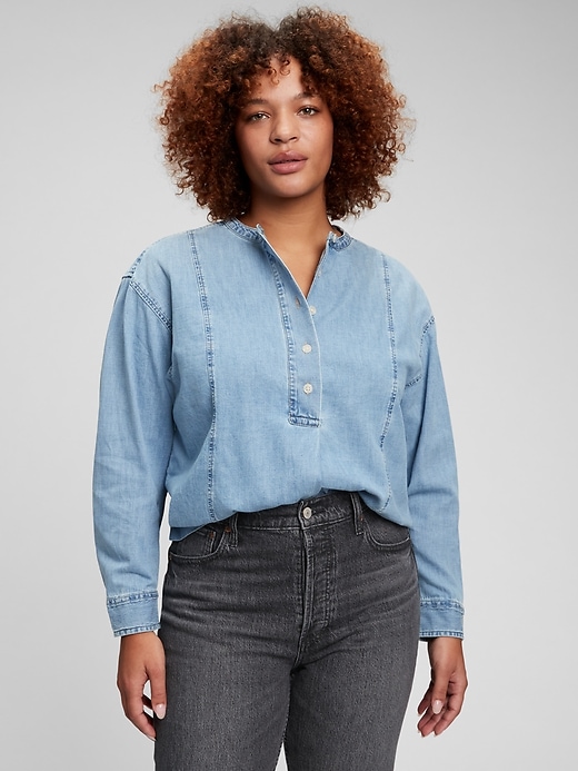 Image number 2 showing, Popover Denim Shirt