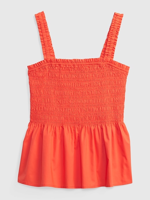 Smocked Peplum Tank Top