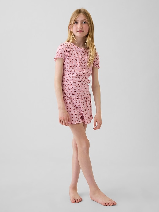 Image number 1 showing, Kids Recycled Rib PJ Short Set