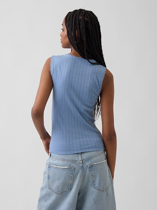 Image number 3 showing, Pointelle Shell Tank Top