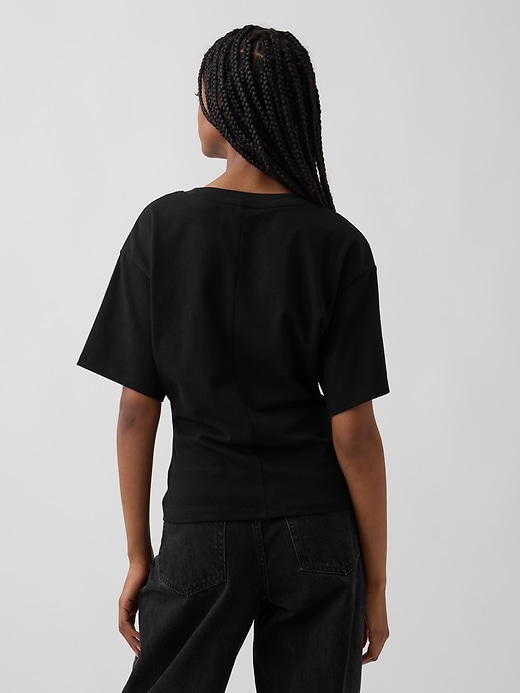Image number 3 showing, Knit Fitted-Waist T-Shirt
