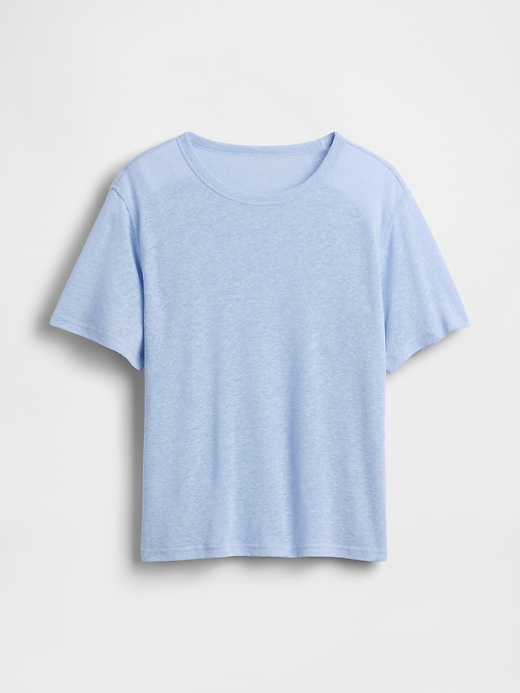 Image number 5 showing, Linen-Blend Relaxed T-Shirt