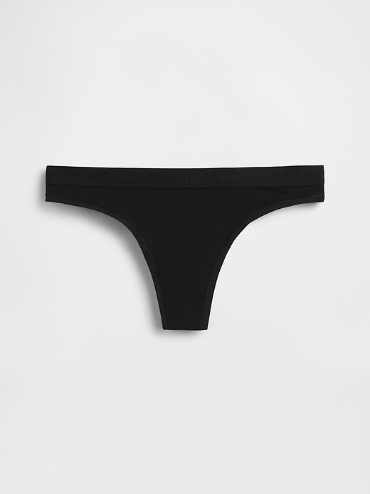 Image number 2 showing, Organic Stretch Cotton Logo Thong