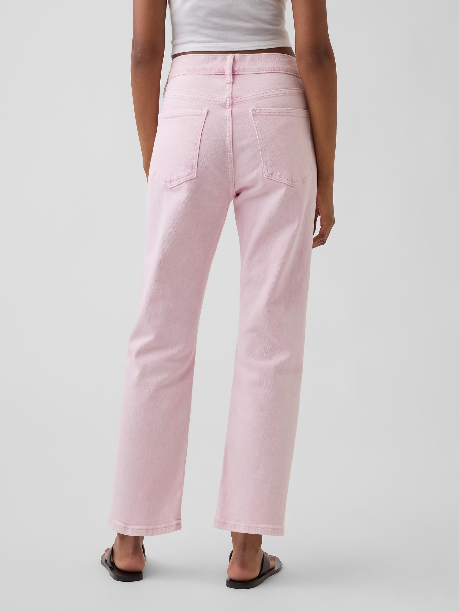 High Rise '90s Slim Straight Crop Jeans