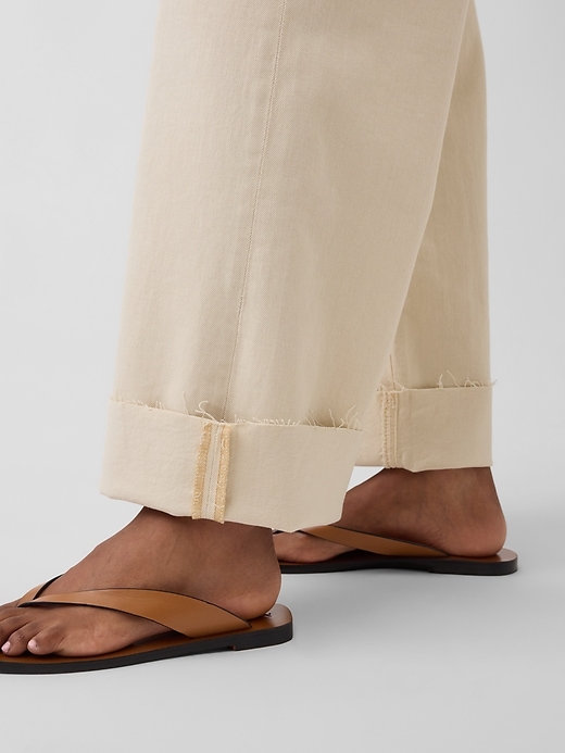 Image number 6 showing, High Rise Stride Wide-Leg Ankle Jeans