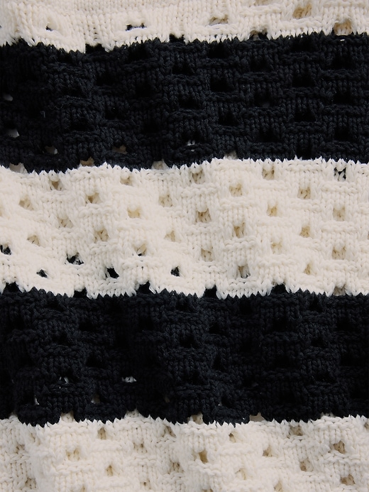 Image number 4 showing, 100% Cotton Crochet Boatneck Sweater