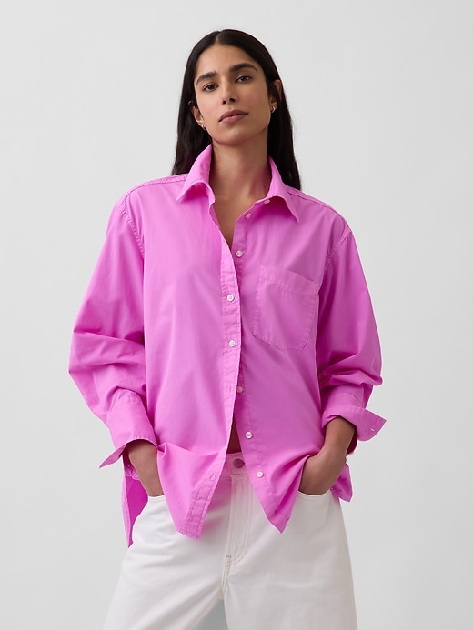 Image number 1 showing, Organic Cotton Poplin Big Shirt
