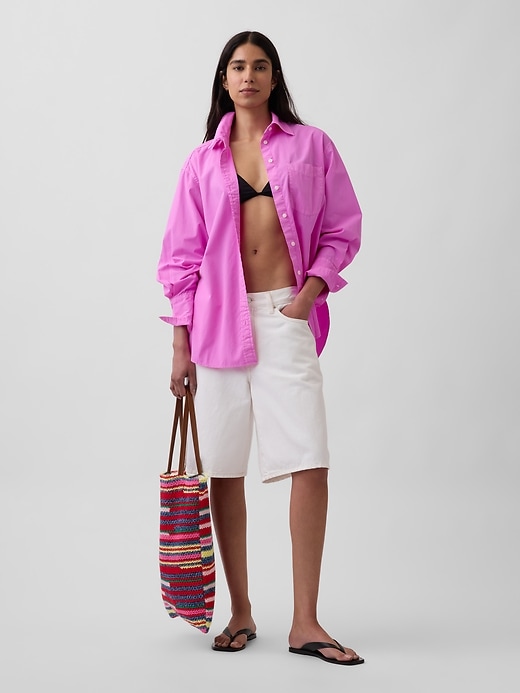 Image number 2 showing, Organic Cotton Poplin Big Shirt