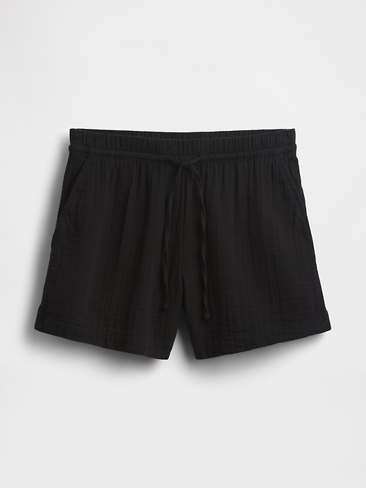Image number 7 showing, 4" Mid Rise Cotton Gauze Easy Shorts