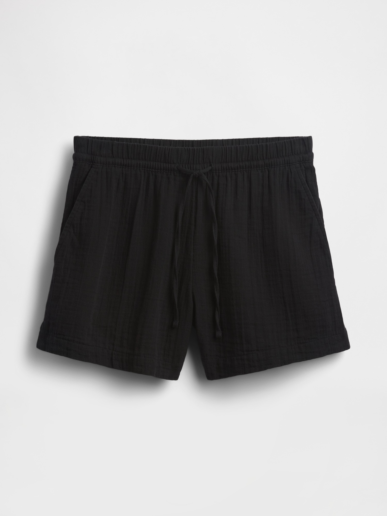 Женские шорты Gap 4" Mid Rise Cotton Gauze Easy, цвет: Чёрный — фото 7
