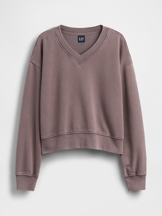 Image number 6 showing, VintageSoft Oversized V-Neck Sweatshirt