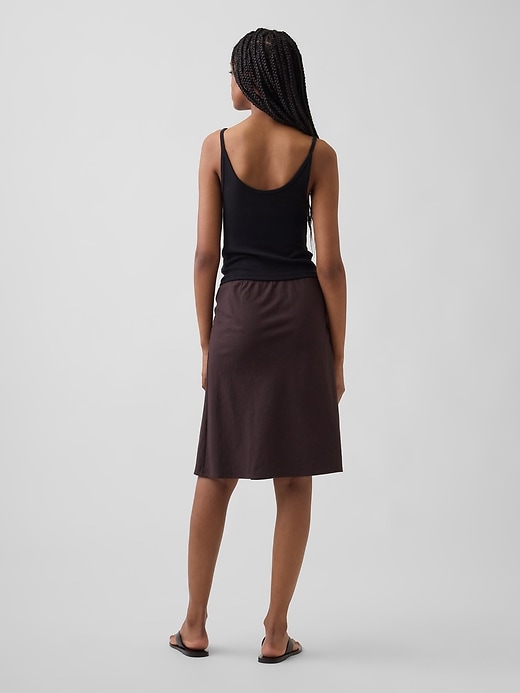 Image number 2 showing, Linen-Blend Bias-Cut Skirt