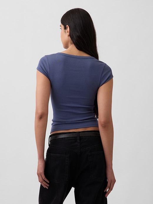 Image number 3 showing, Modern Square-Neck Crop T-Shirt