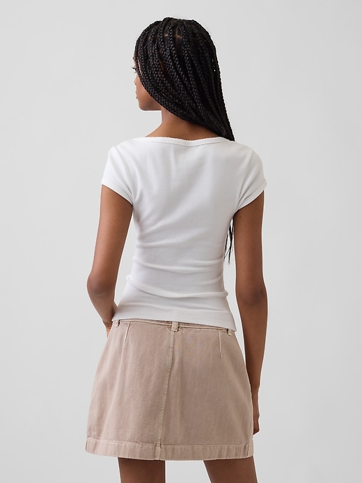 Image number 3 showing, Modern Square-Neck Crop T-Shirt