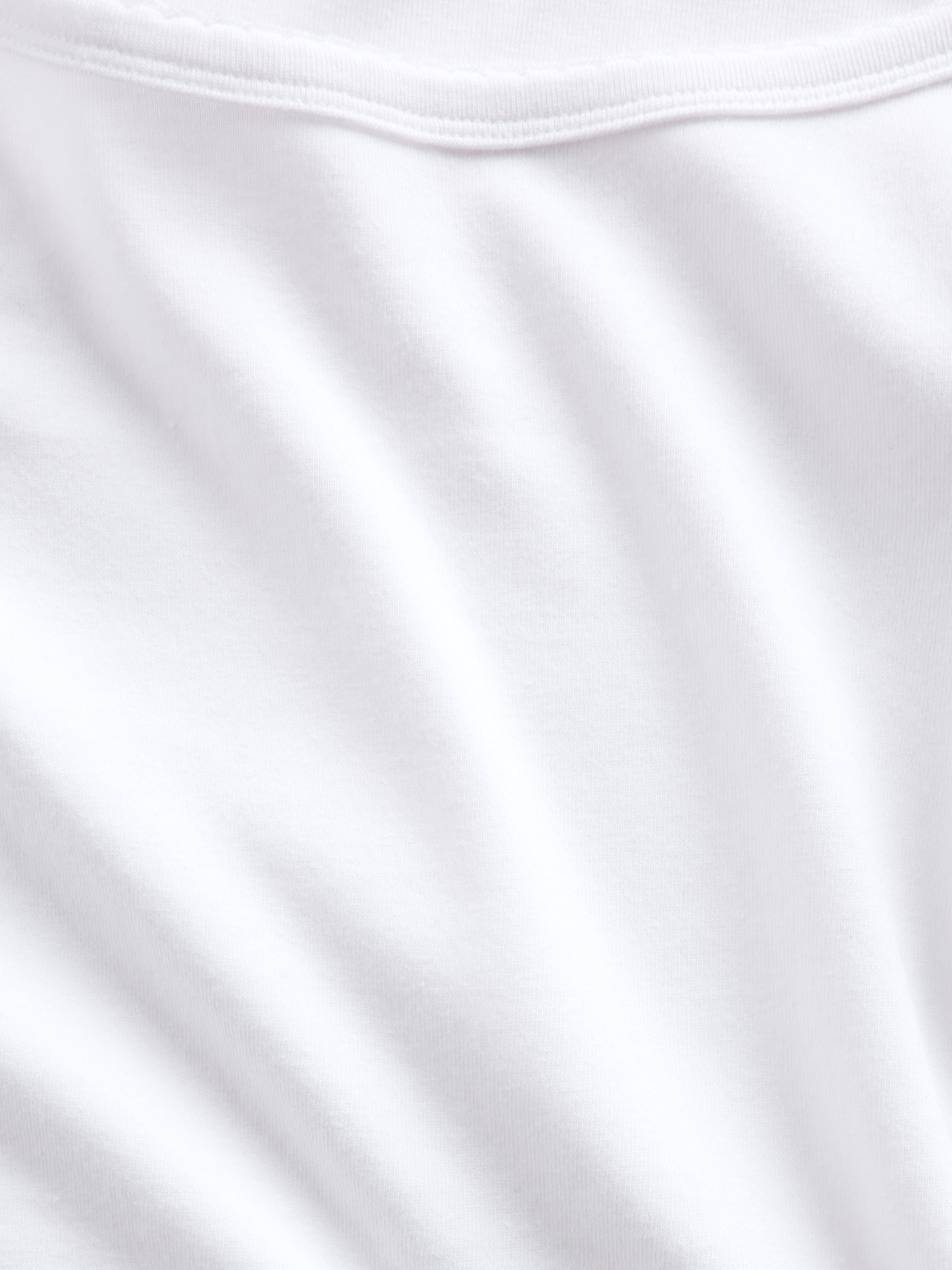 Женская футболка Gap Modern Square-Neck Crop T-Shirt, цвет: Белый — фото 3