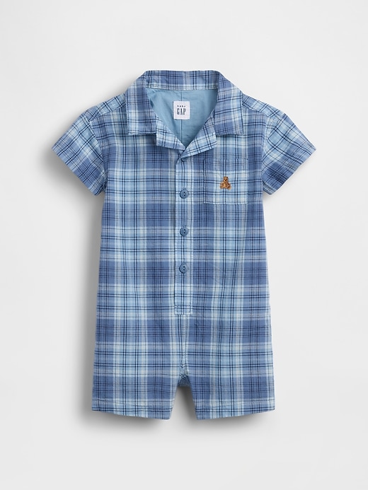 Image number 1 showing, Baby Plaid Shorty One-Piece