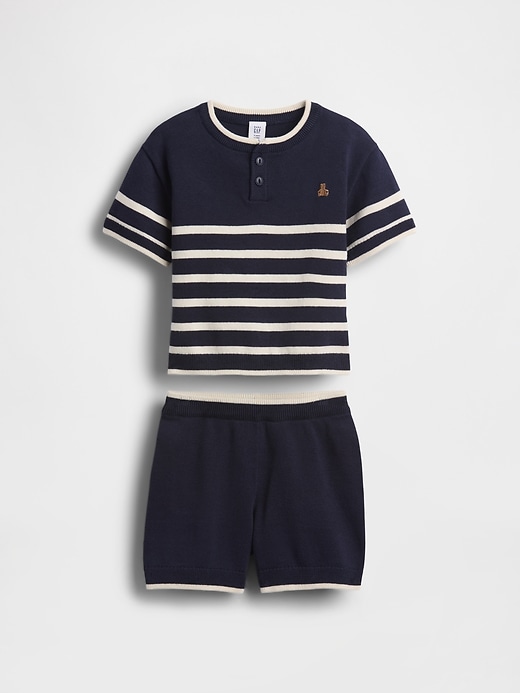 Image number 2 showing, Baby & Toddler Henley Stripe Sweater Set