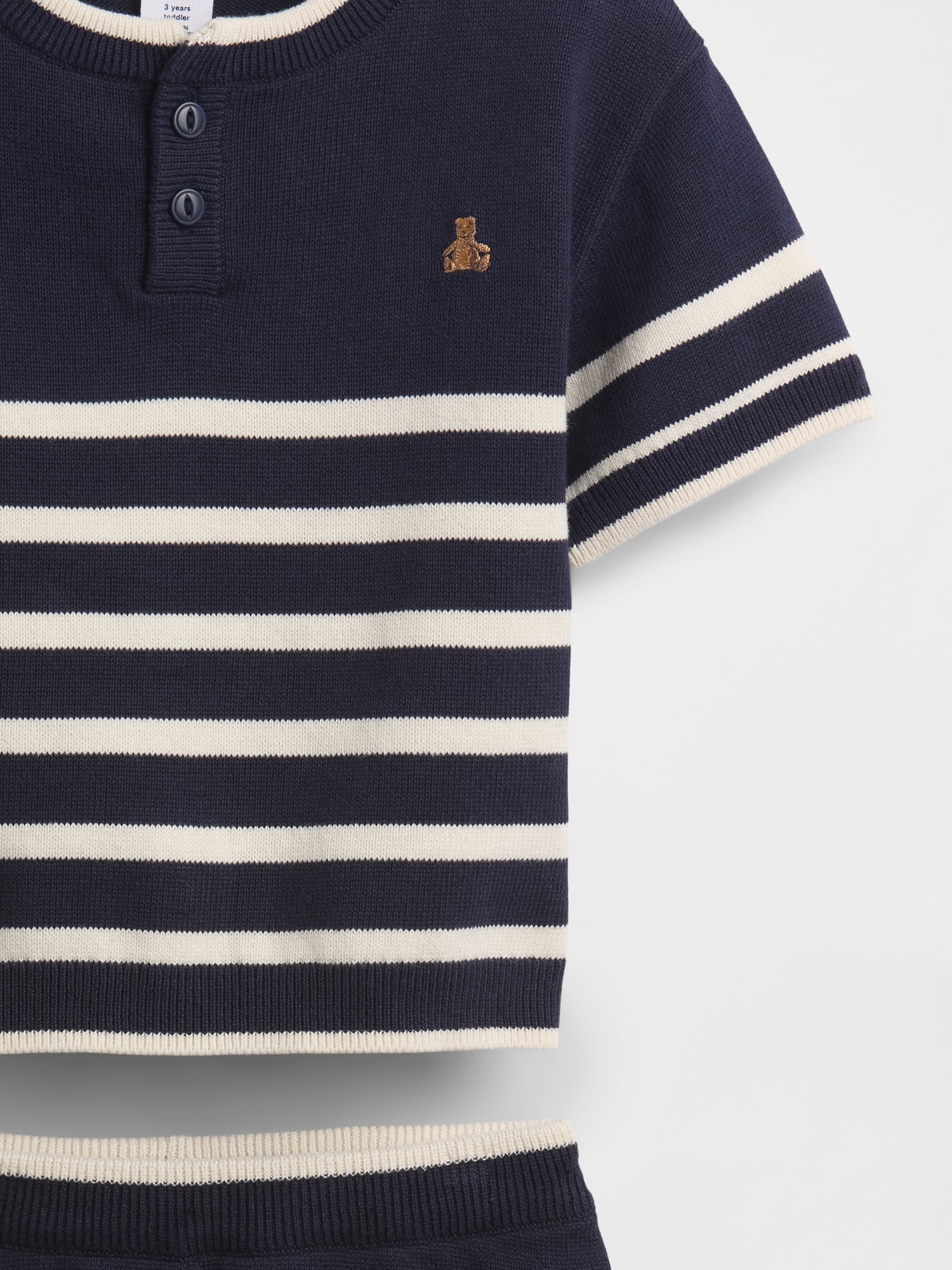 Baby & Toddler Henley Stripe Sweater Set