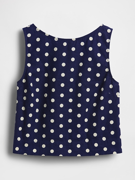 Image number 5 showing, Linen-Blend Crop Shell Tank Top