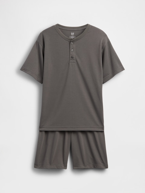 Kids Recycled Henley PJ Set