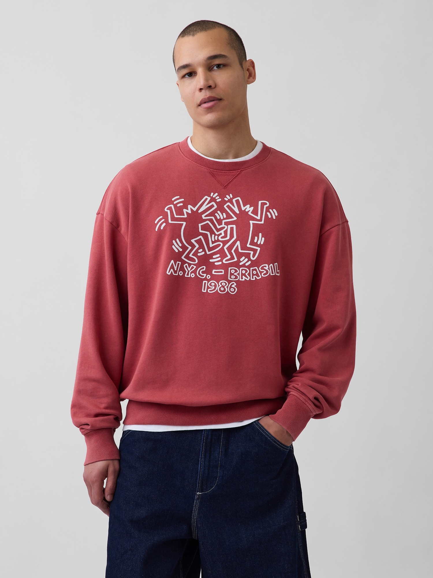 Мужские худи Gap Keith Haring Heavyweight Logo Sweatshirt