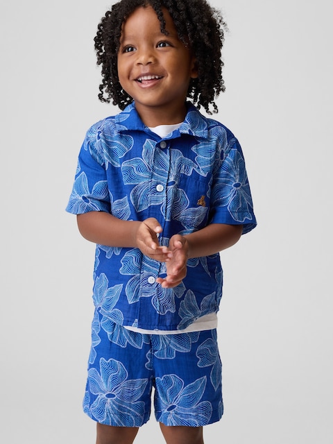 Baby & Toddler Cotton Gauze Floral Outfit Set