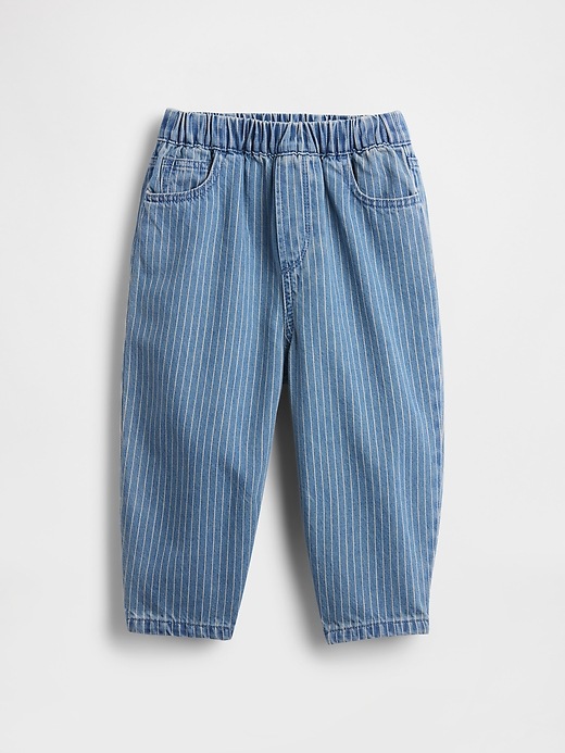 Image number 2 showing, Baby & Toddler Pull-On Barrel Jeans
