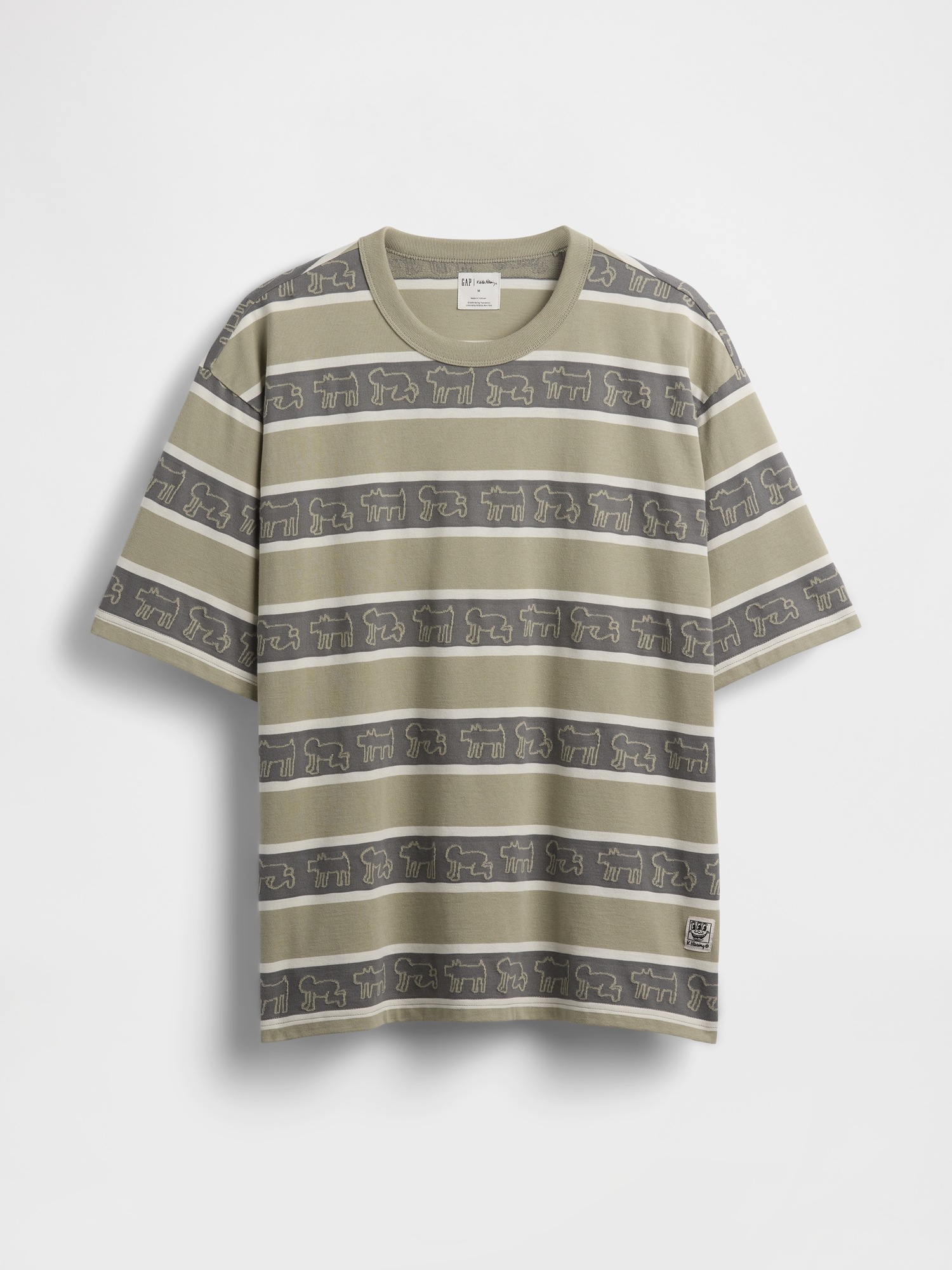 Мужские футболки Gap Keith Haring Oversized Stripe T-Shirt — фото 5