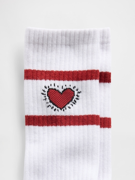 Image number 2 showing, Keith Haring Heart Crew Socks
