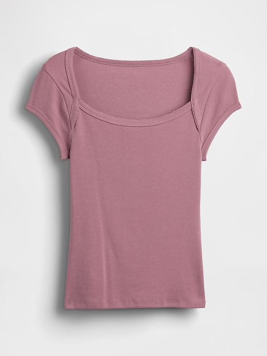 Image number 5 showing, Modern Square-Neck Crop T-Shirt