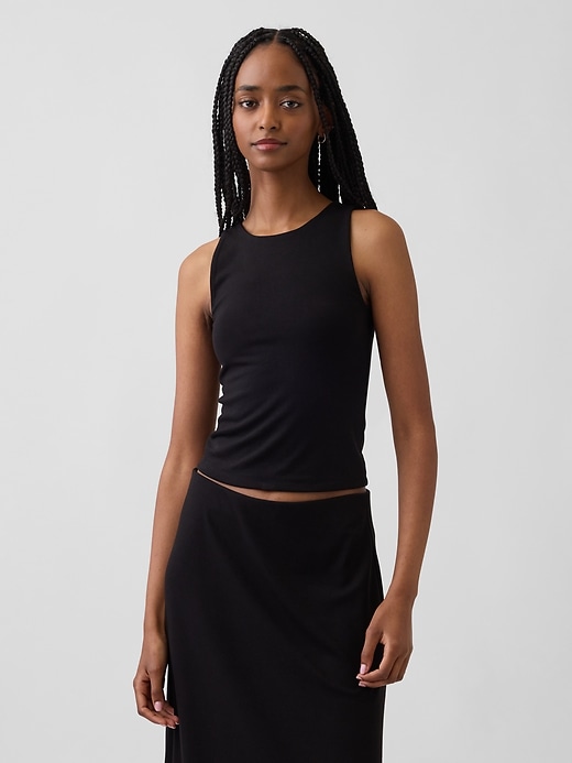 Image number 1 showing, Crop Halter Tank Top