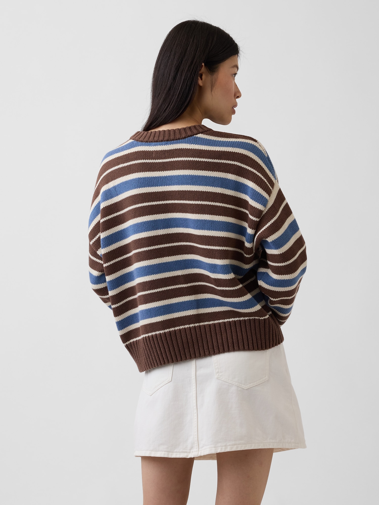 100% Cotton Oversized Crop Sweater