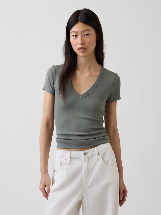 Image number 1 showing, Modern V-Neck T-Shirt