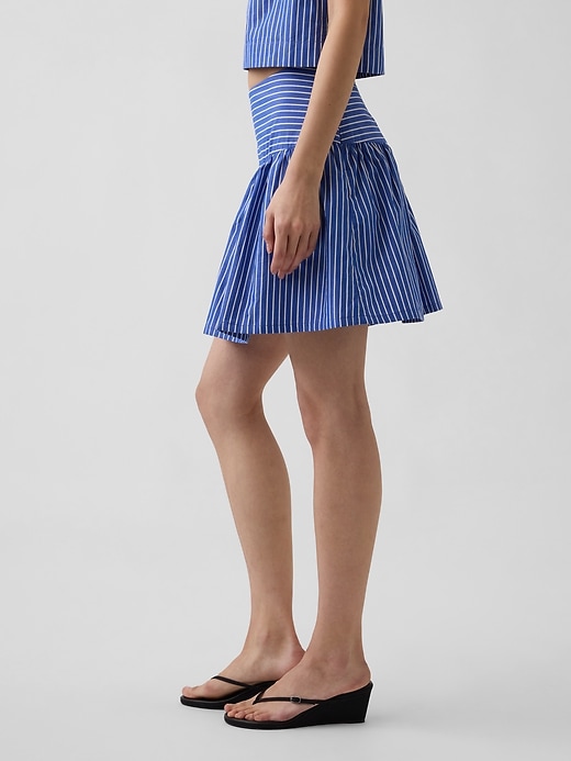 Image number 3 showing, Poplin Drop-Waist Mini Skort