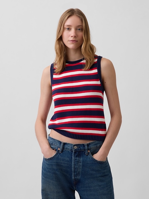 Image number 1 showing, 100% Cotton Sweater Vest