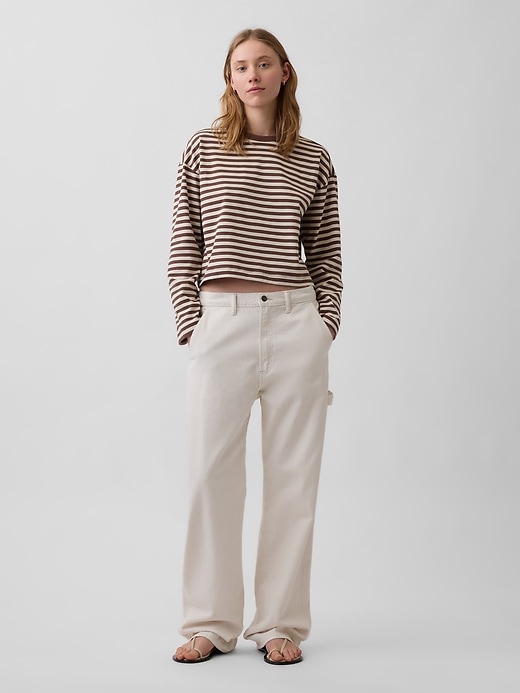 Image number 2 showing, Knit Oversized Crop T-Shirt