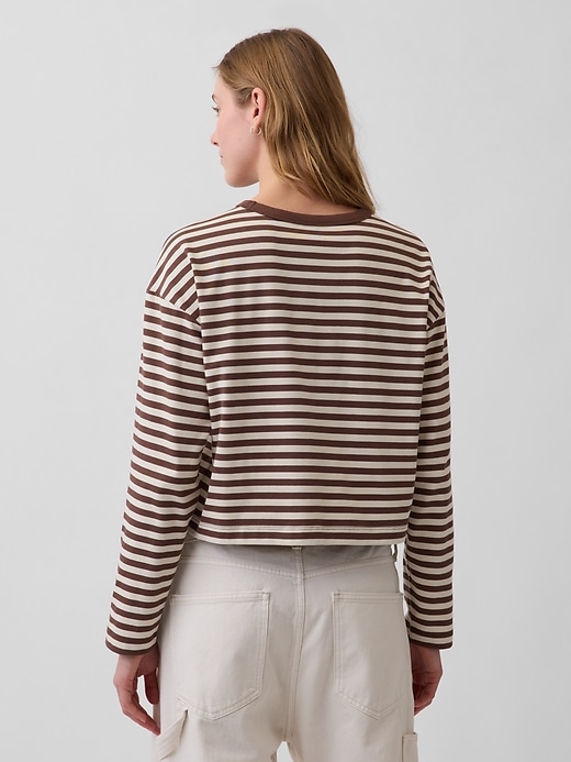 Image number 3 showing, Knit Oversized Crop T-Shirt