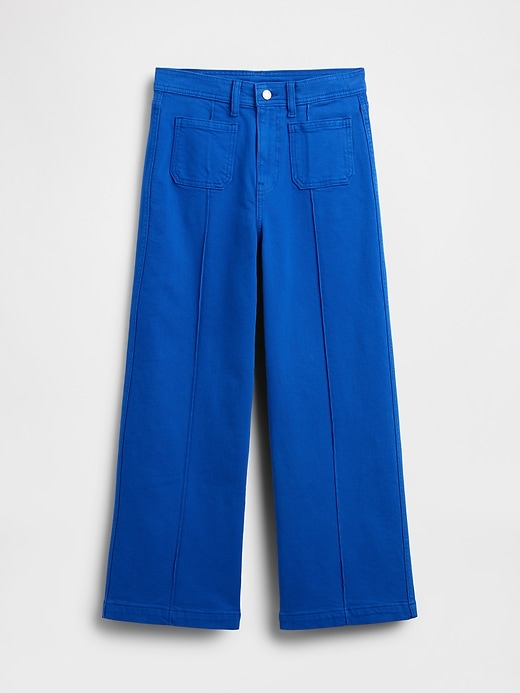 Image number 5 showing, High Rise Stride Wide-Leg Ankle Jeans
