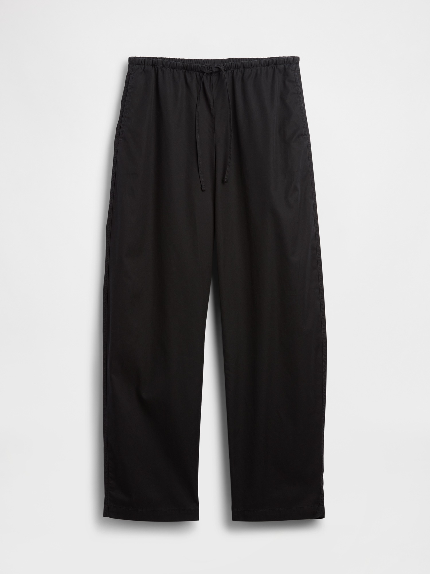 Женские брюки Gap Poplin Easy Barrel, цвет: Чёрный — фото 5
