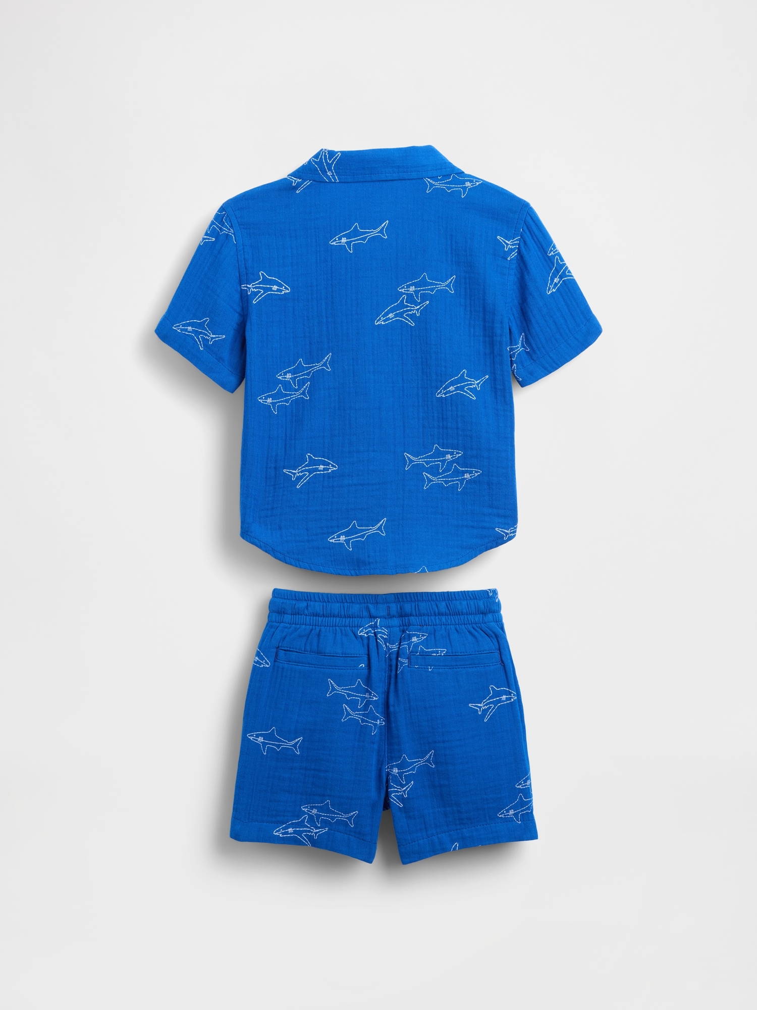 Baby & Toddler Cotton Gauze Polo Outfit Set