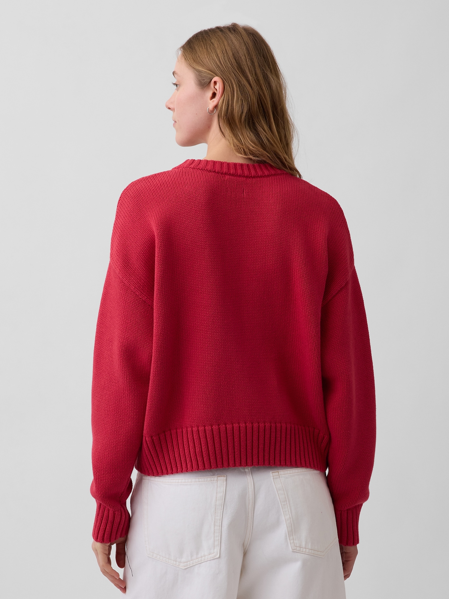100% Cotton Oversized Crop Sweater