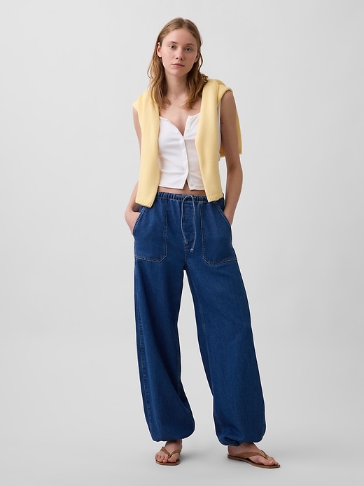 Image number 1 showing, High Rise UltraSoft Easy Barrel Jeans
