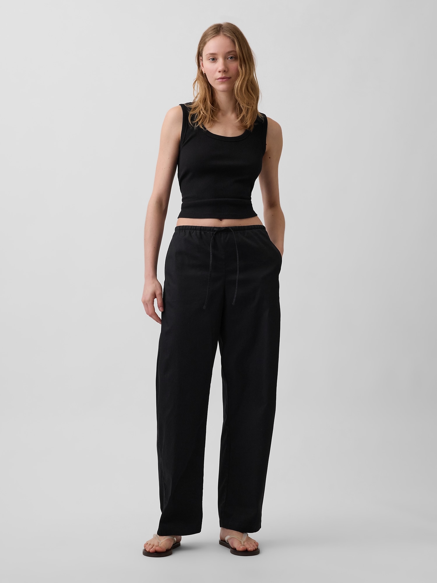 Twill Easy Barrel Pants