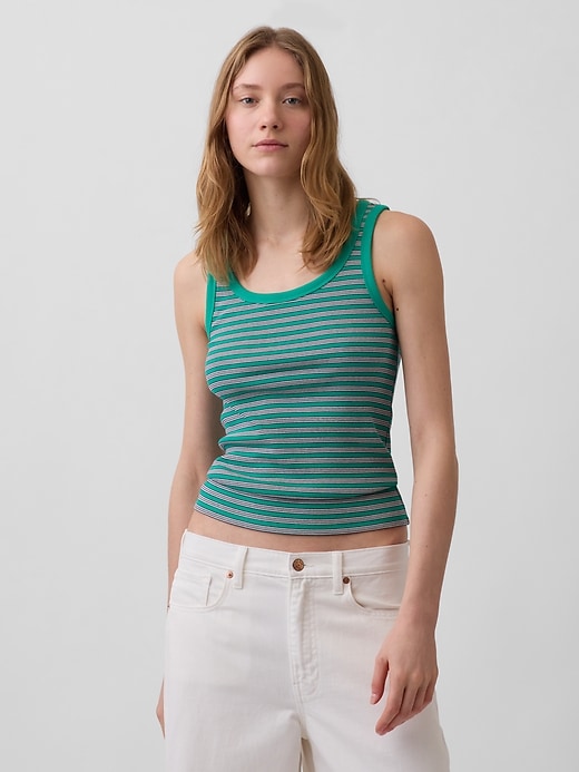 Image number 1 showing, Rib Scoop Tank Top