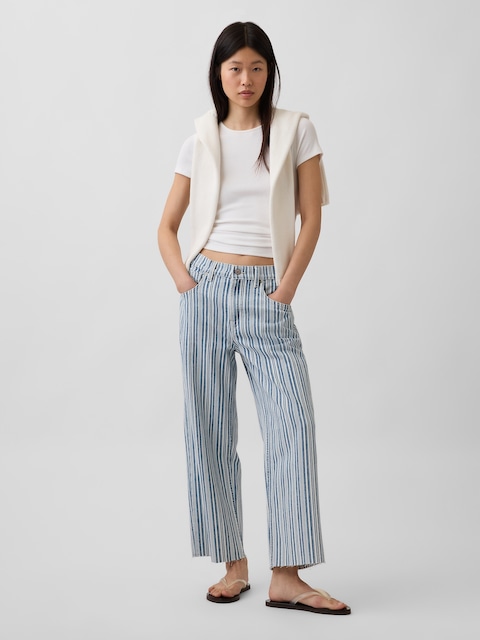 Low Slung Relaxed Crop Jeans
