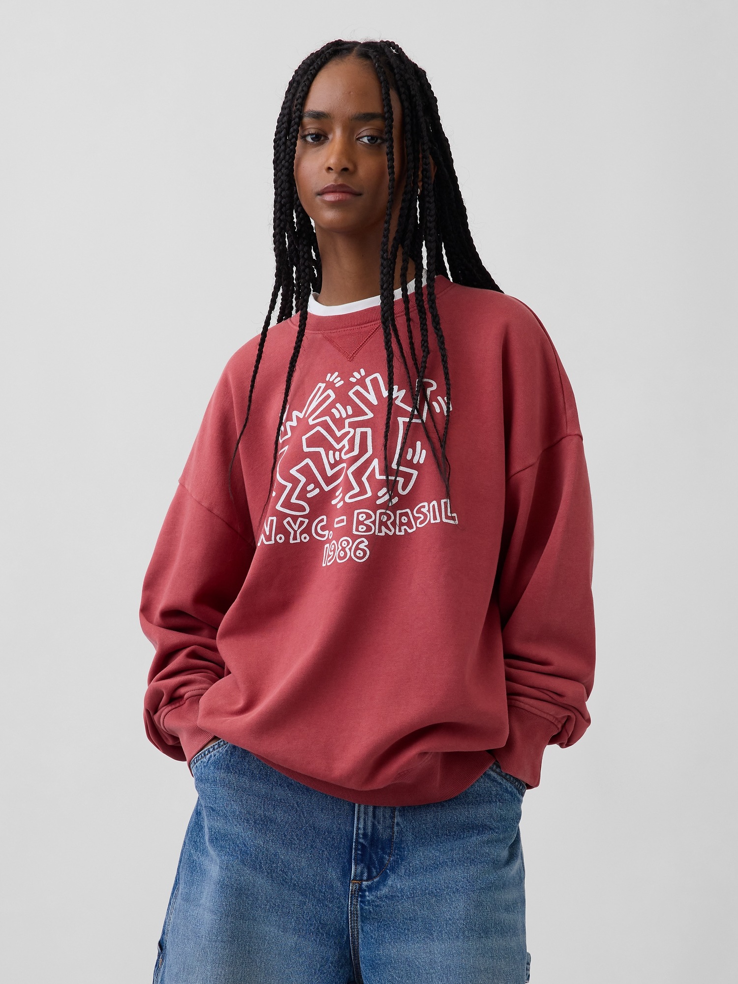 Мужские худи Gap Keith Haring Heavyweight Logo Sweatshirt — фото 5