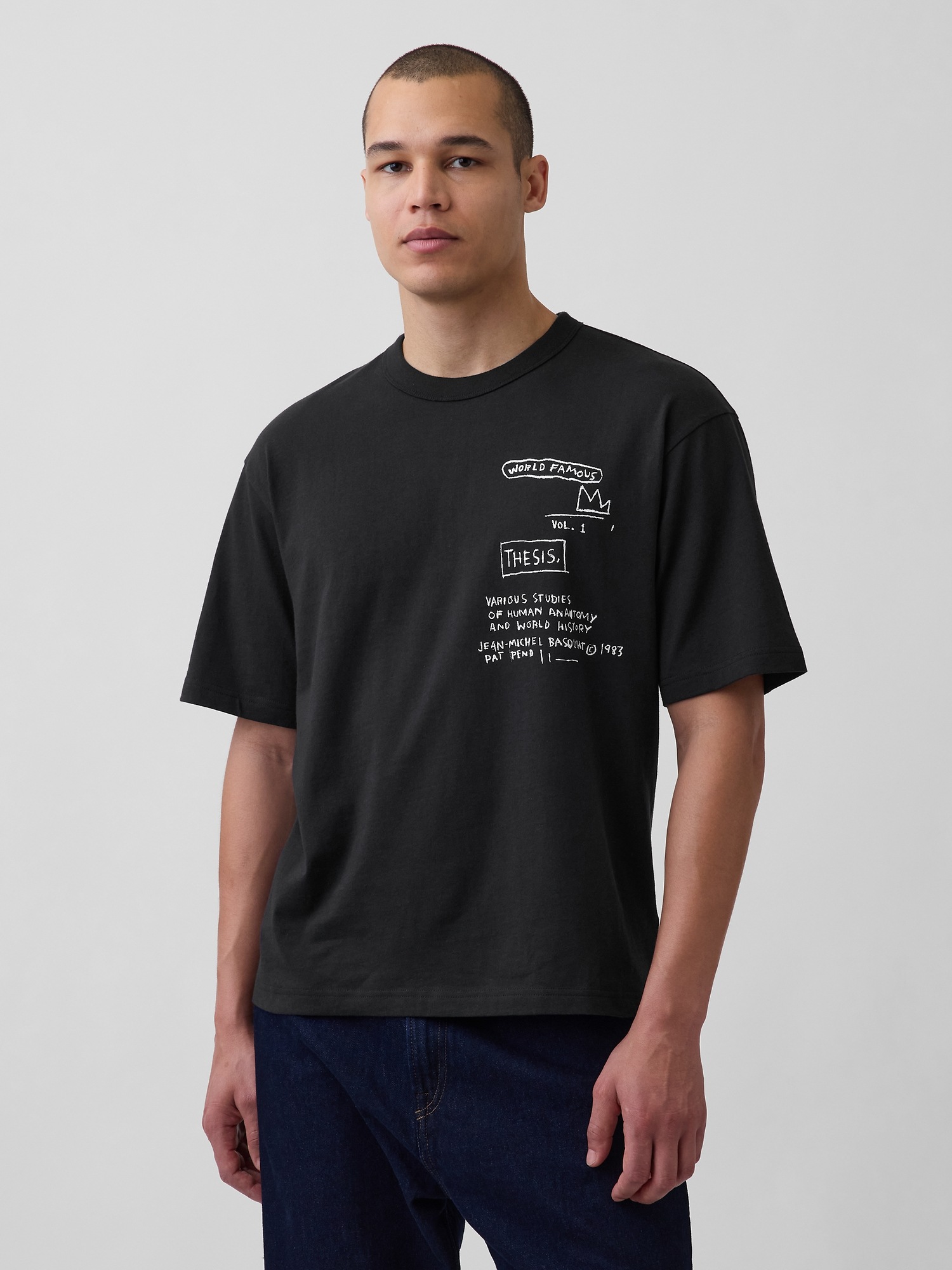 Мужские футболки Gap Jean-Michel Basquiat Oversized T-Shirt