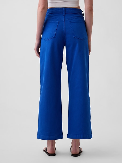 Image number 4 showing, High Rise Stride Wide-Leg Ankle Jeans
